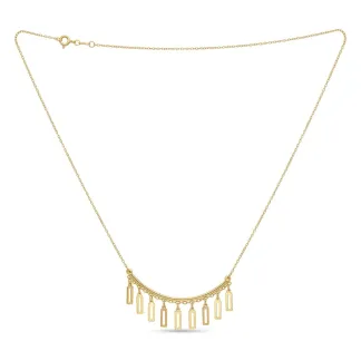 آویز گردنبند طلا طرح مستطیل‌ ردیفی